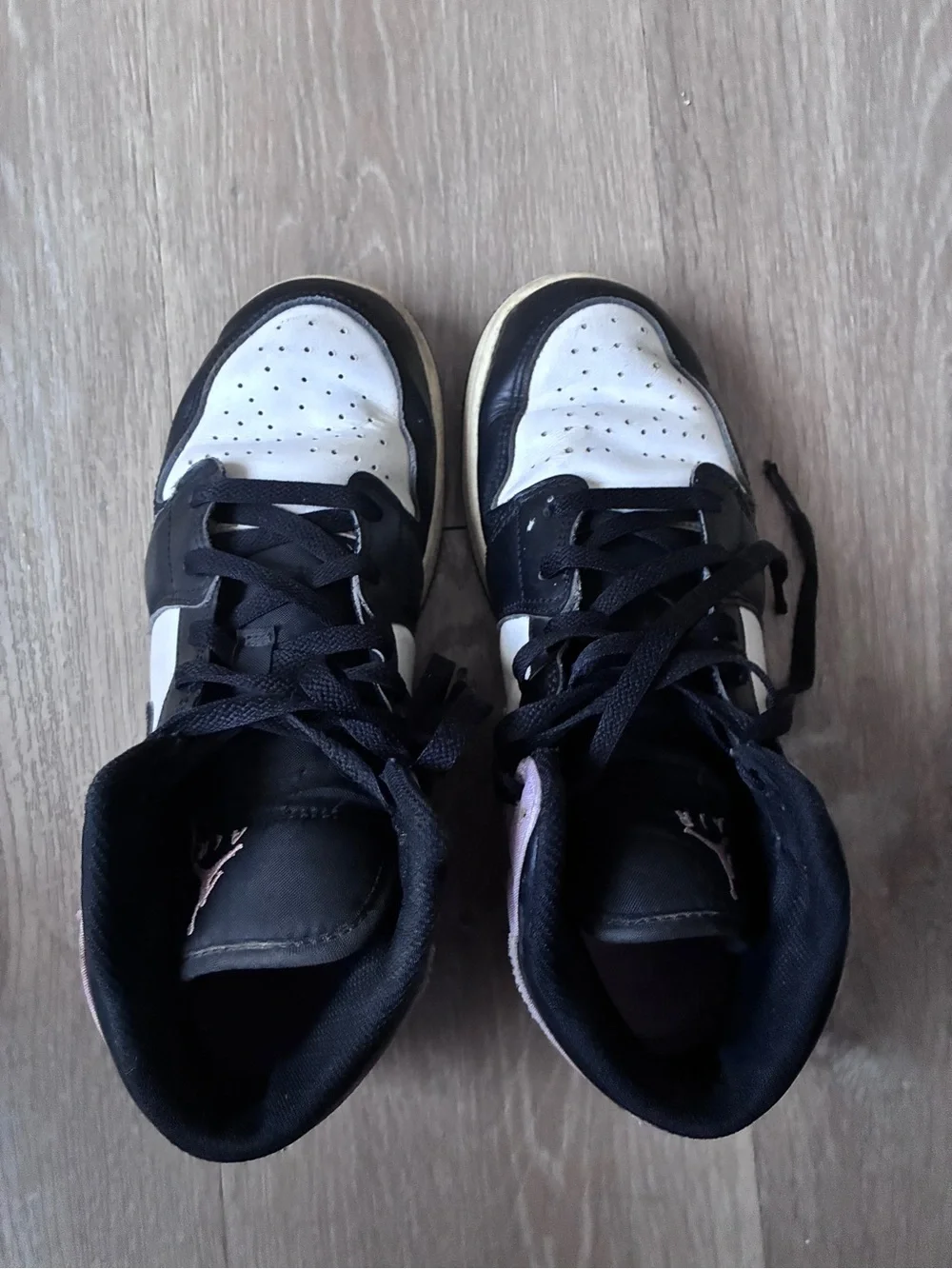 Nike Black, White and Purple High-Top Sneakers